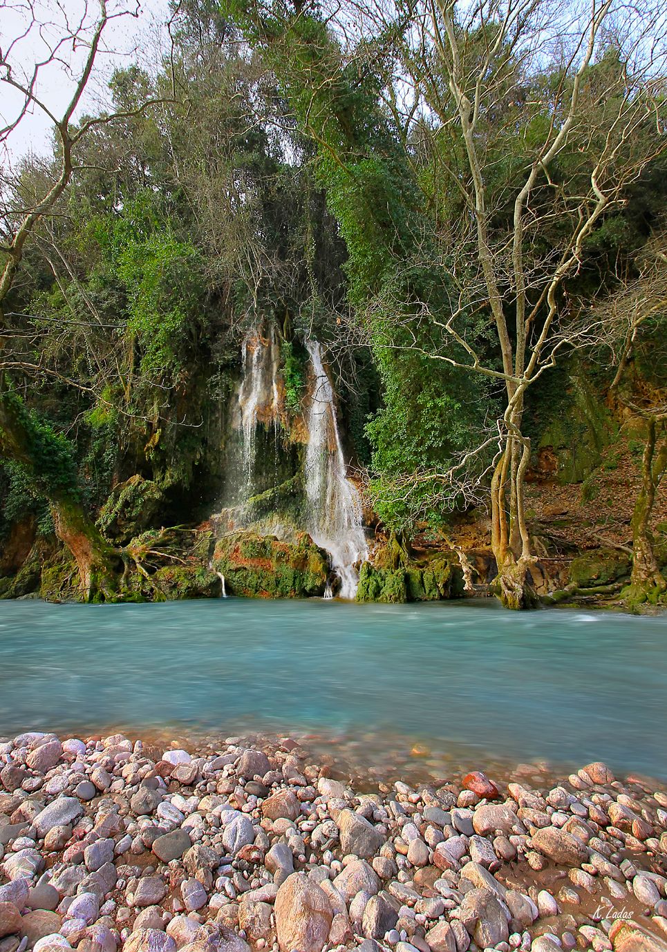 Nemouta Waterfalls Near Ancient Olympia Ilia Peloponnese Waterfall Greek Mountains Ancient Olympia