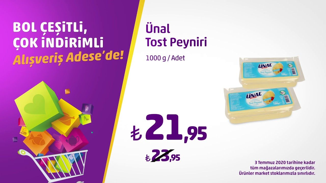 20 Haziran 3 Temmuz 2020 Indirim Unal Tost Peyniri Tat Salca Salsa Peynir