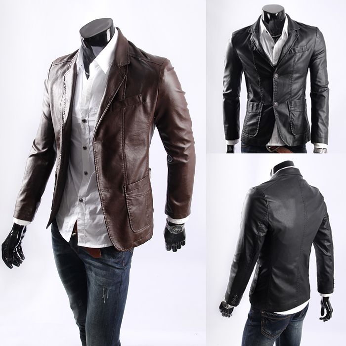 zhuke Chaqueta De Cuero para Hombre Abrigo De PU Cuello Alto Delgado Hombres Oto/ñO Invierno Chaquetas Casuales De Negocios para Hombre Abrigo C/áLido Derrick Aled k
