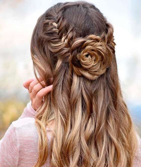Hairstyles Floral Plaits تسريحات شعر ضفائر ورود Long Hair Styles Prom Hairstyles For Long Hair Hair Styles