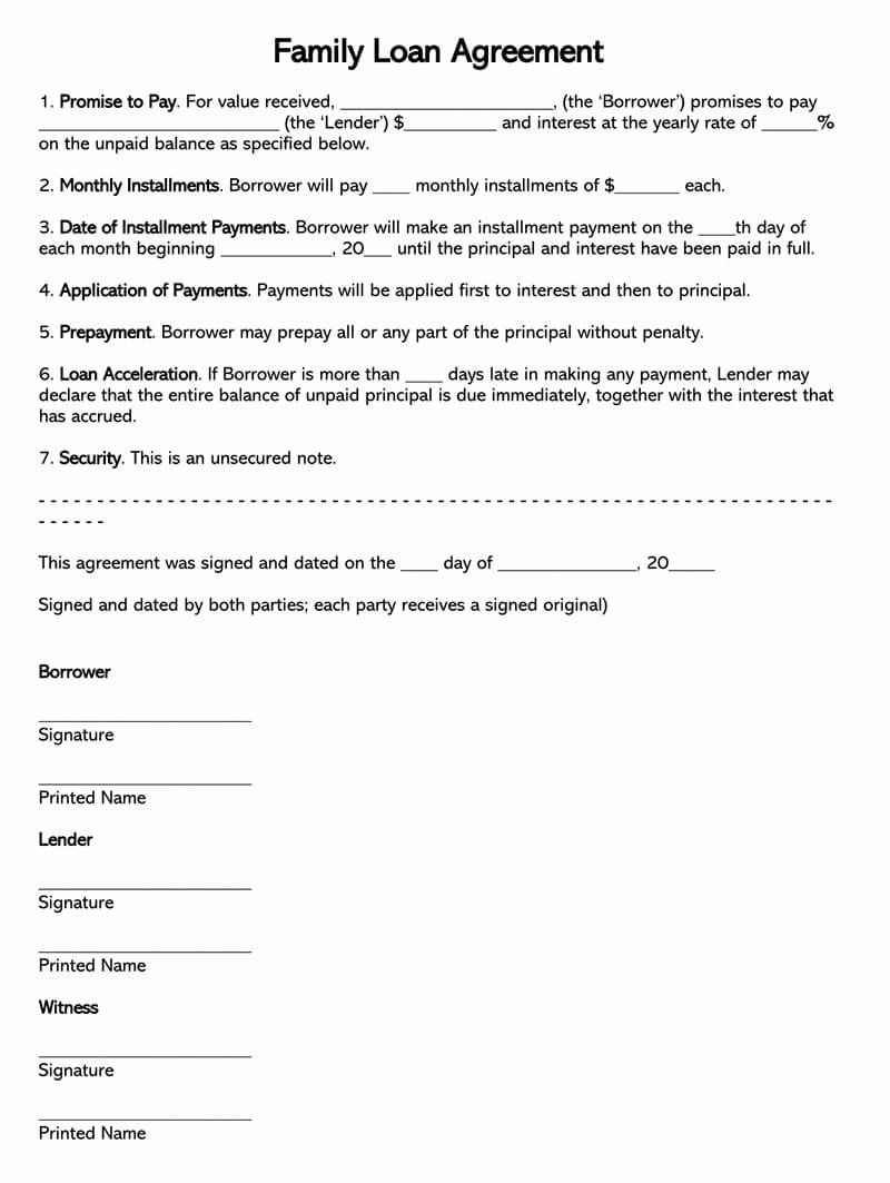 Loan Forms Template Free Lovely 007 Personal Loan Agreement Template 