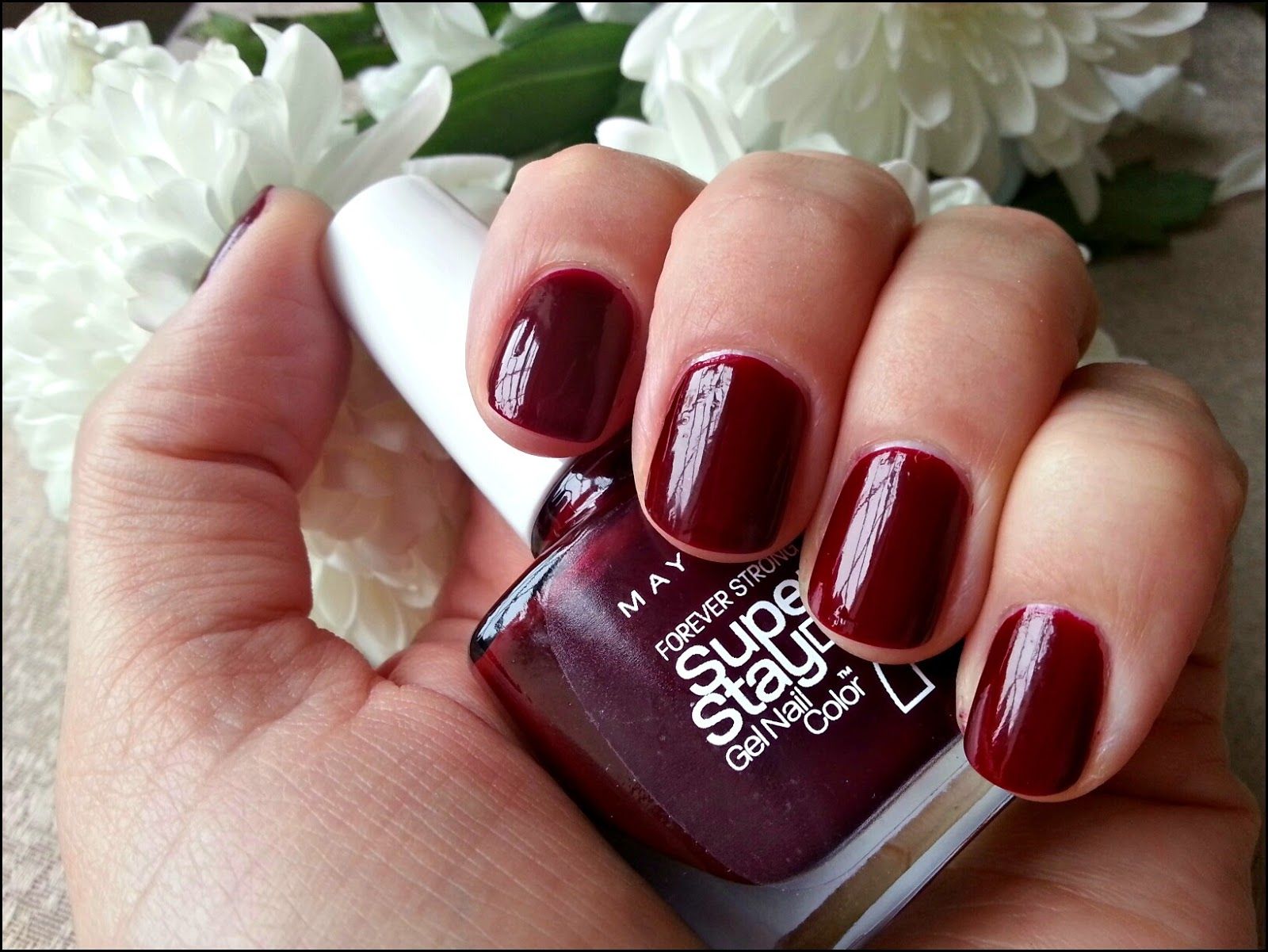 Maybelline 'Midnight Red' | Maybelline nail polish, Midnight red, Nails