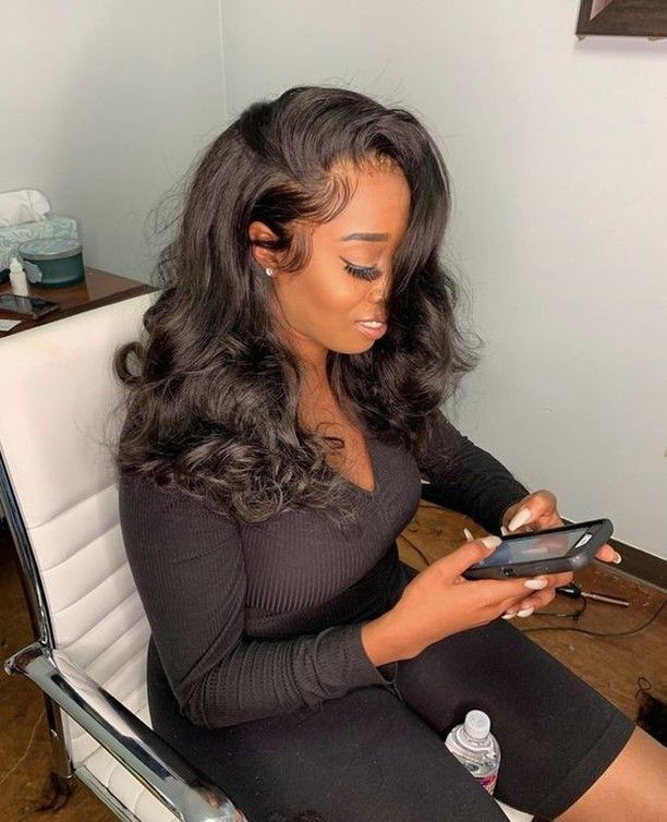 $52Romance hair natural color loose wave full lace wig pre-plucked 100% glueless wig #lacewigs