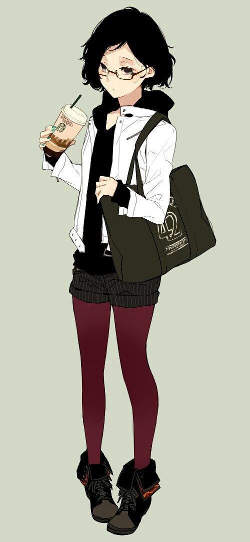 anime adult female black hair glasses image anime adult female black hair glasses image