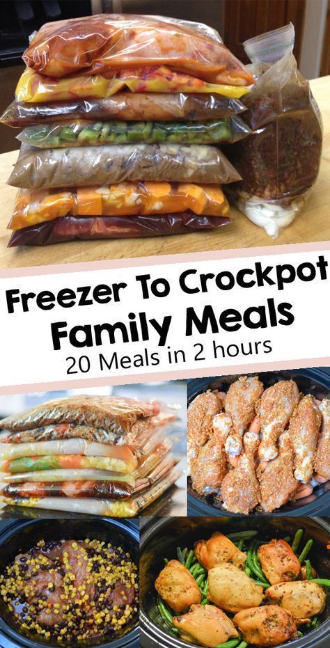 These easy crockpot recipes can be prepared ahead of time and frozen to save time during the busy weeknights. Put all ingredients in a ziplock bag and freeze. Prep a week or even 30 days worth of crockpot freezer meals in just a couple of hours and you'll have an easy family dinner whenever you need it. #crockpot #slowcooker #chicken #easyrecipes #familymeals #beef Slow Cooker Freezer Meals, Healthy Freezer Meals, Crockpot Dishes, Crockpot Recipes Slow Cooker, Easy Meals, Easy Family Recipes, Crock Pot Freezer, Cooking Tips, Salads