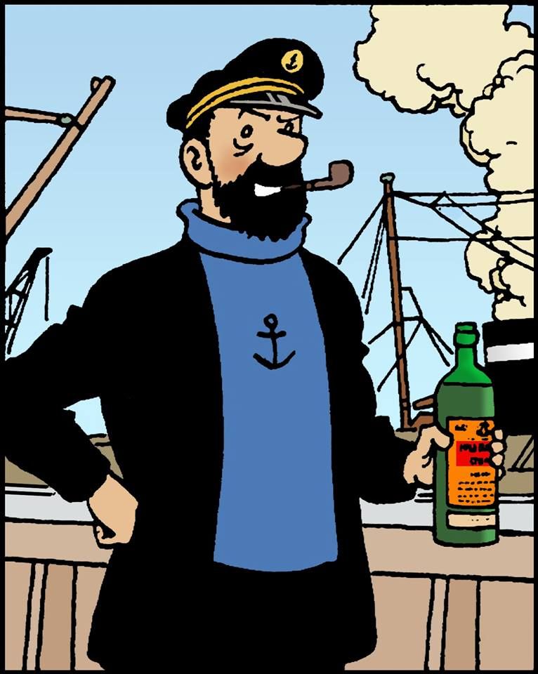 Capitain Haddock In His Proper Element Bd Comics Cartoons Comics Haddock Tintin Tin Tin