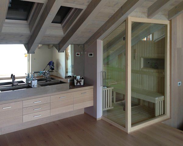 Modelli sauna finlandese e sauna con bagno turco hammam in kit di ... Bagno con sauna