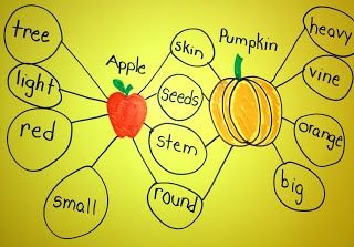 my first grade backpack pumpkin anchor charts i like the venn apples and pumpkins venn diagram