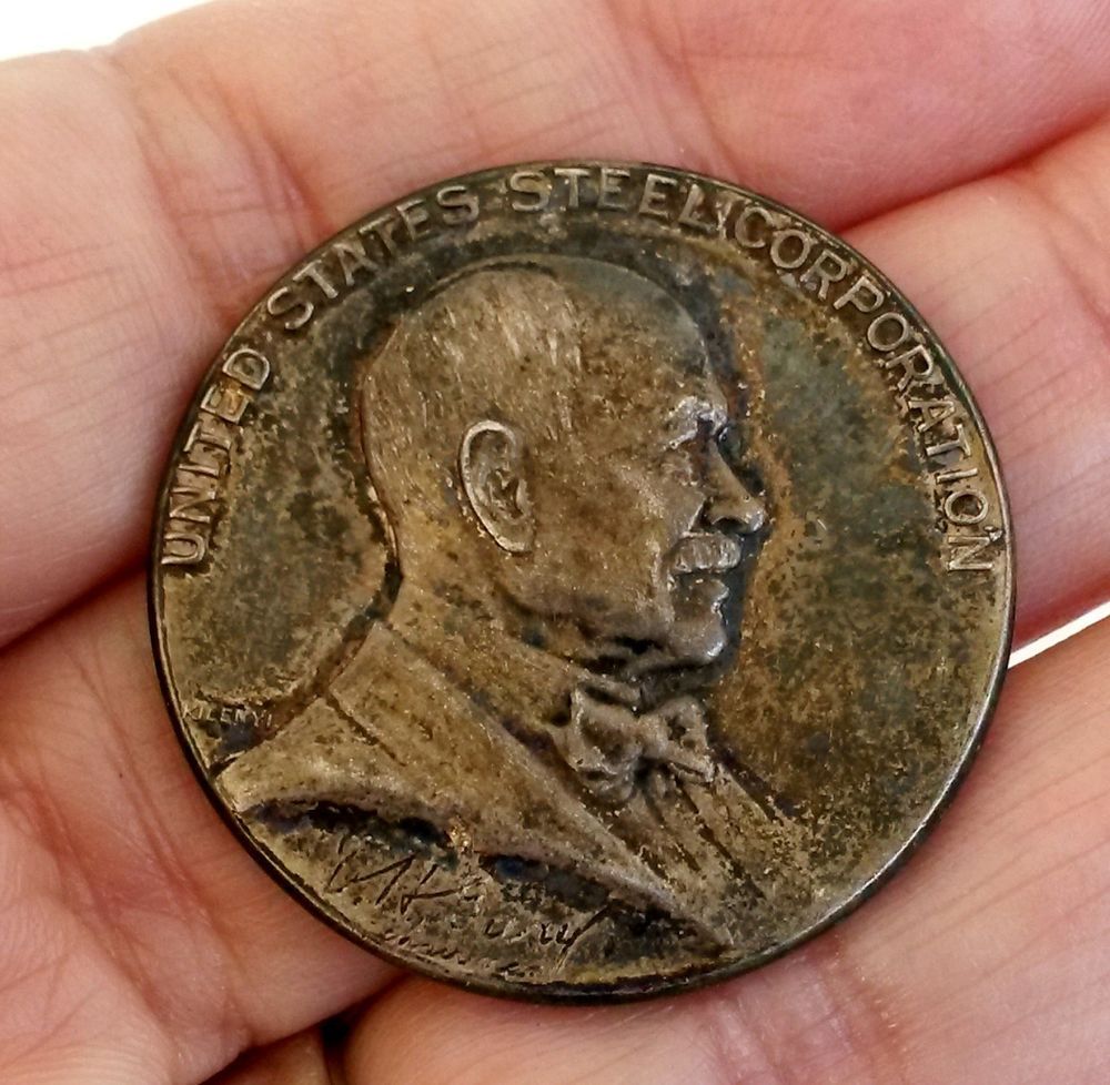 United States Steel Corporation 30 Years Service Sterling Medal Token united-states-steel-corporation-30-years-service-sterling-medal-token