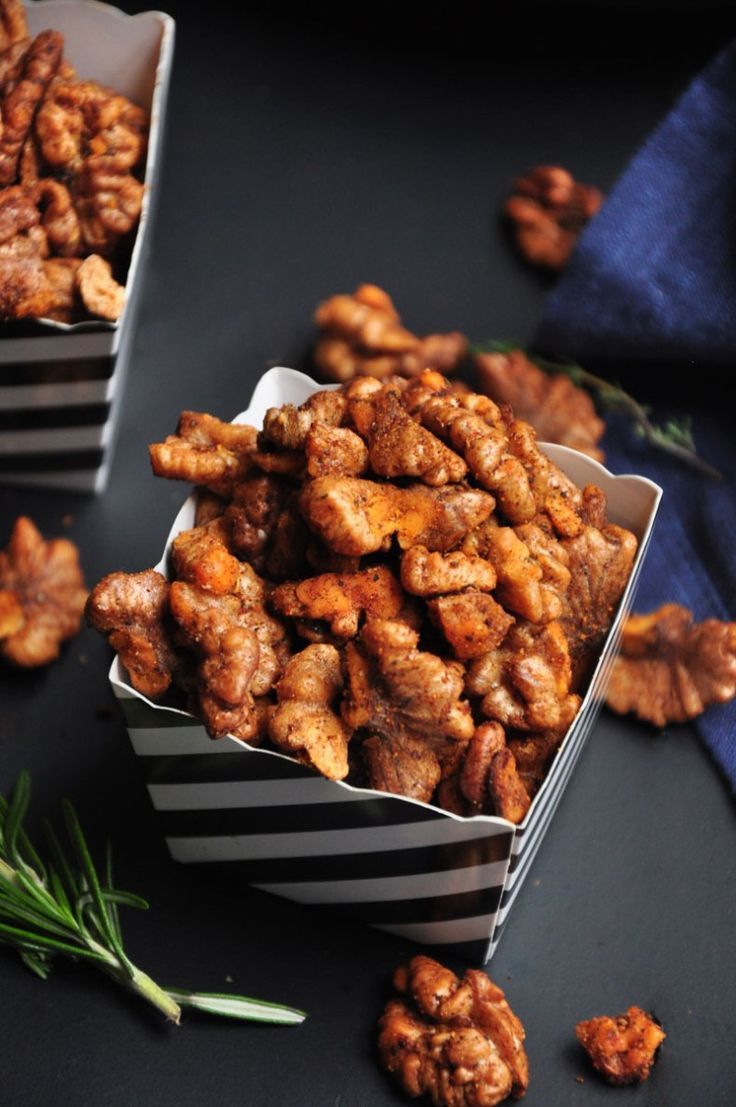 These spiced roasted walnuts make the perfect salad topper or healthy