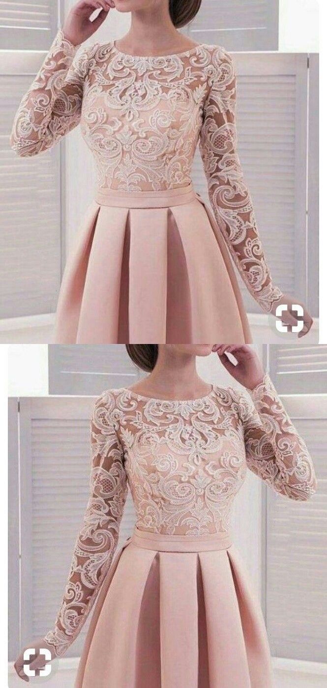 Long Sleeve Homecoming Dresses Lace A ...