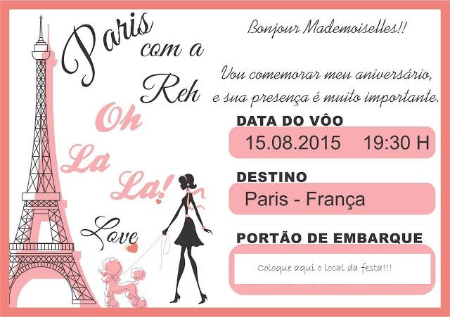 modelo convite paris
