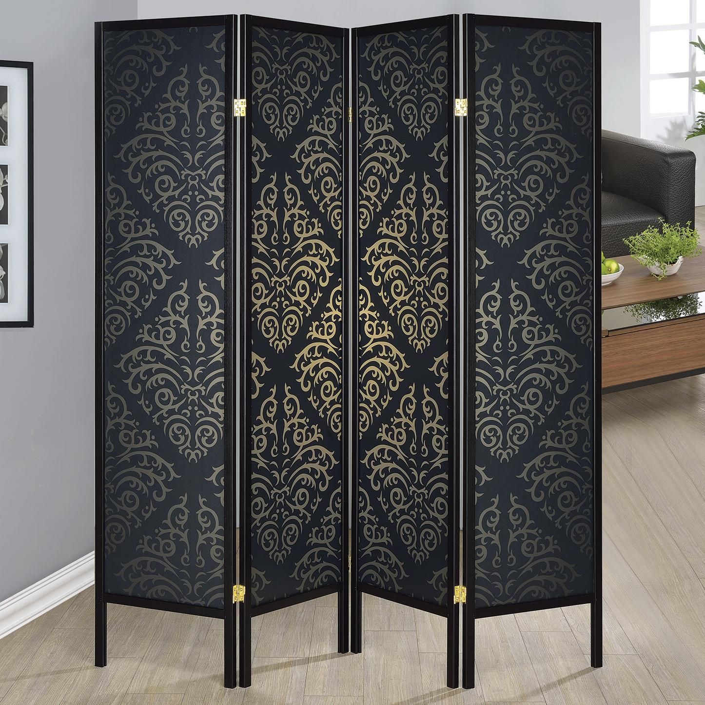 Introduce A Sophisticated Pattern To Your Decor With This Four Panel Folding Floor Screen It Shoji Room Divider Shoji Screen Room Divider