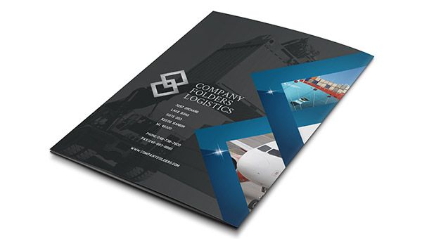 Corporate Folder Design Template Psd Blue Diamond Logistics Blue Diamond Logistics Corporate Folder Template Back View
