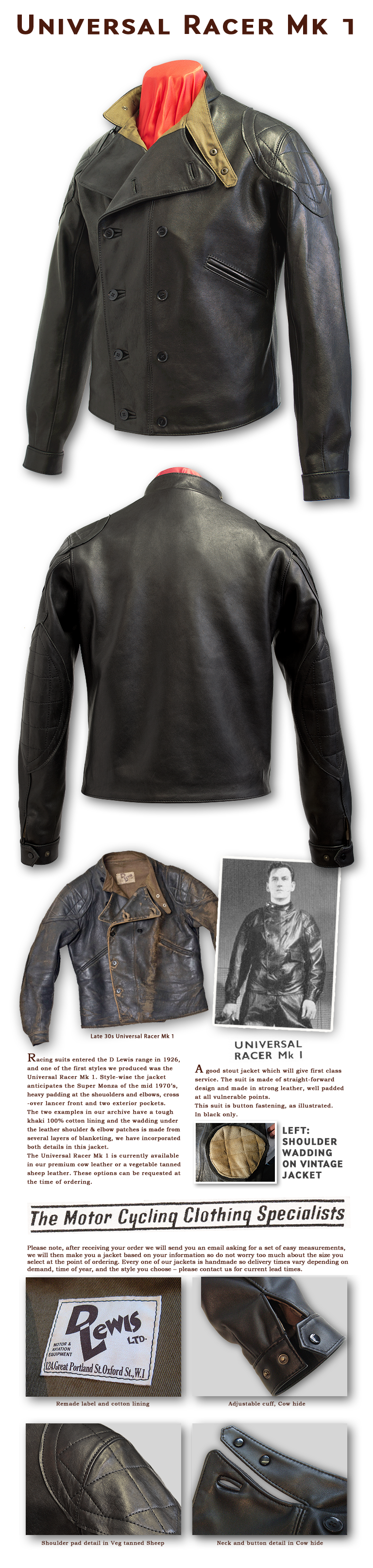 Lewis Leathers Motor Cycle Scooter And Motor Clothing Product Info Cafe Racer Clothing Biking Outfit Jackets