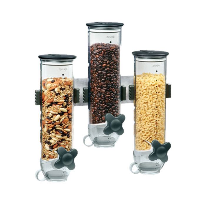 Triple 13 Oz 3 Container Cereal Dispenser Es Storage And 3 Container Cereal Dispenser
