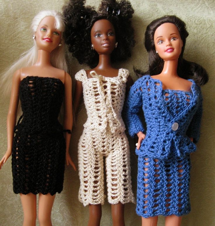 crochet barbie doll top | Barbie+doll+crochet+pattern++Entire+wardrobe