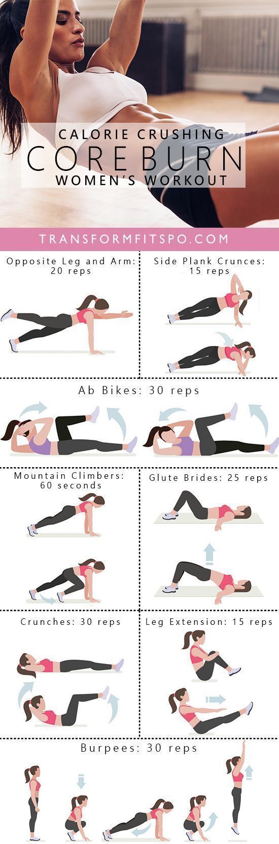 Calorie Crushing Abs Pump Workout für Frauen #goodcoreexercises