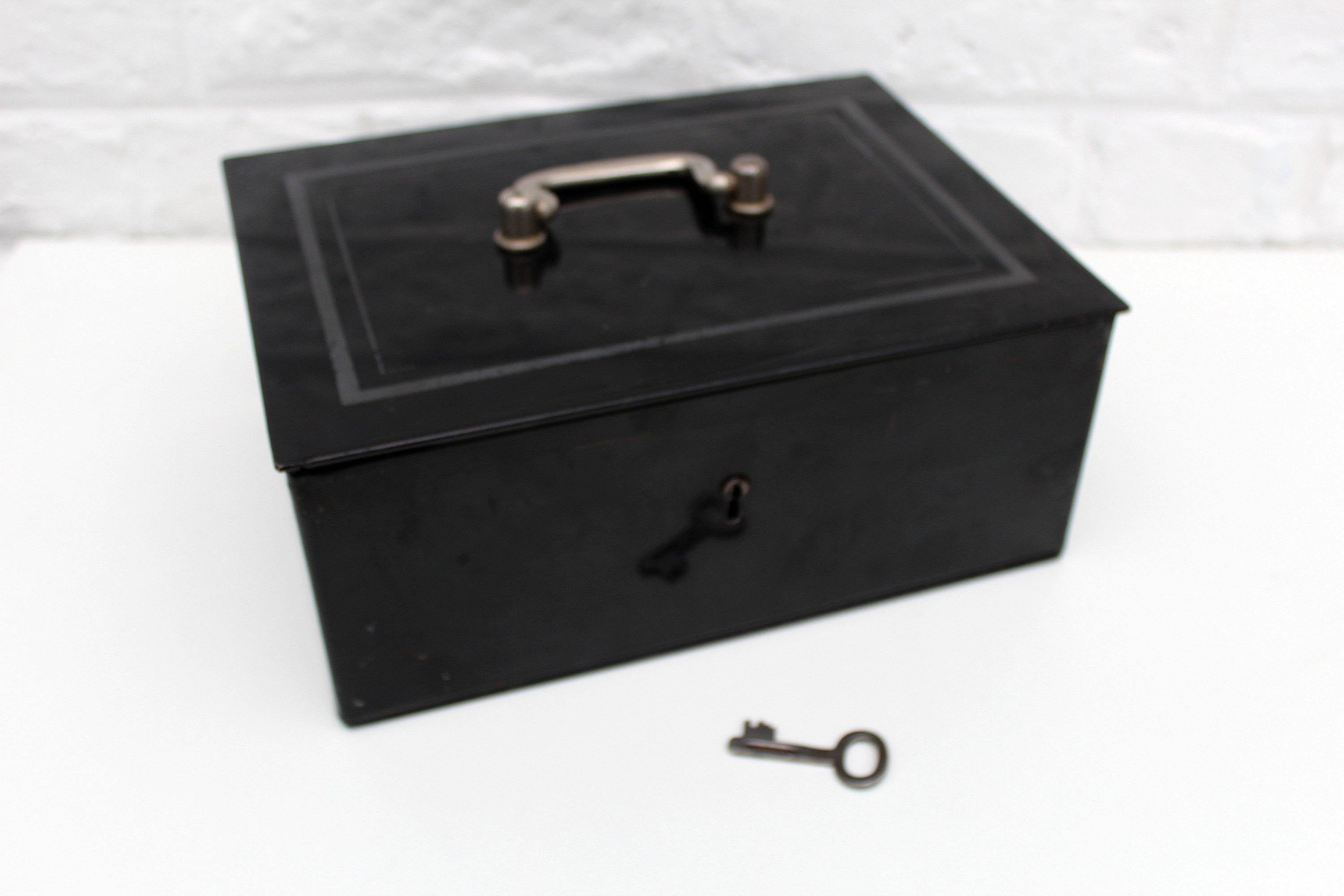 Antique Working French Replica Metal Safe Coffre Fort Money Box Still Bank With Original Key Coffer Vintage Piggy Bank Metal Sheet Piggy Bank Antiques