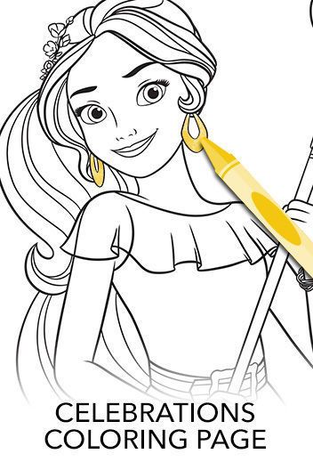 Elena of Avalor Celebrations to Remember Coloring Page Superhero