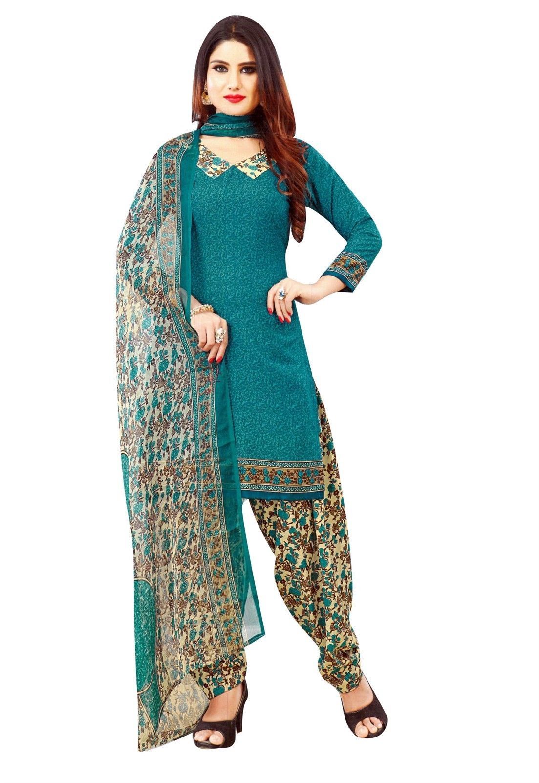 saara crepe checkered salwar suit material