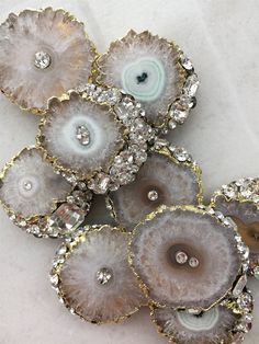 Swarovski & Gold Dipped Quartz Stone Phone Grip Ca Swarovski & Gold Dipped Quartz Stone Phone Grip Ca