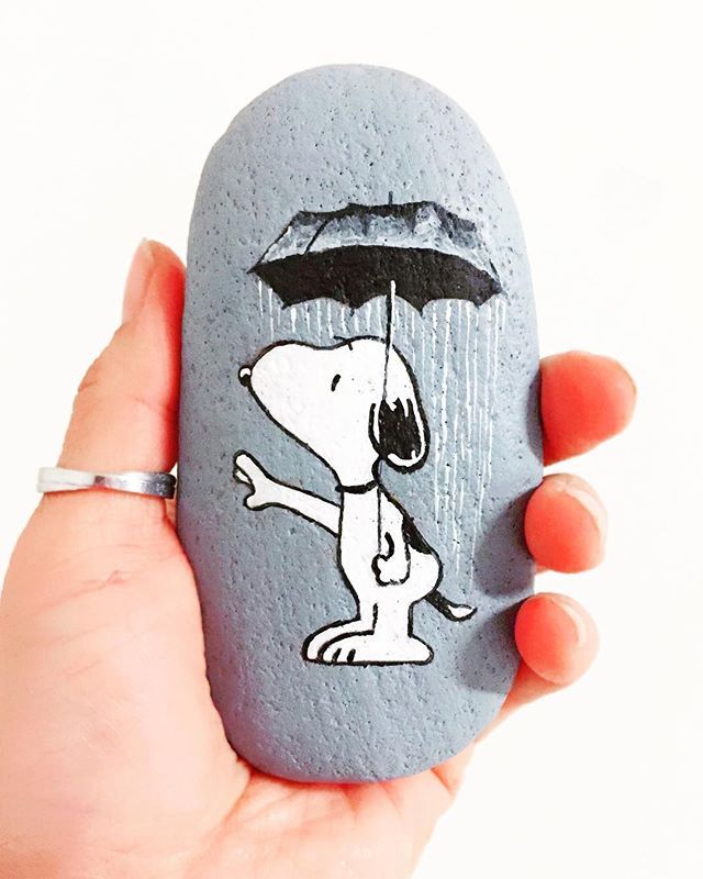 Raining Go Away Come Again Another Day Rock Painting Art Stone Crafts Stone Art