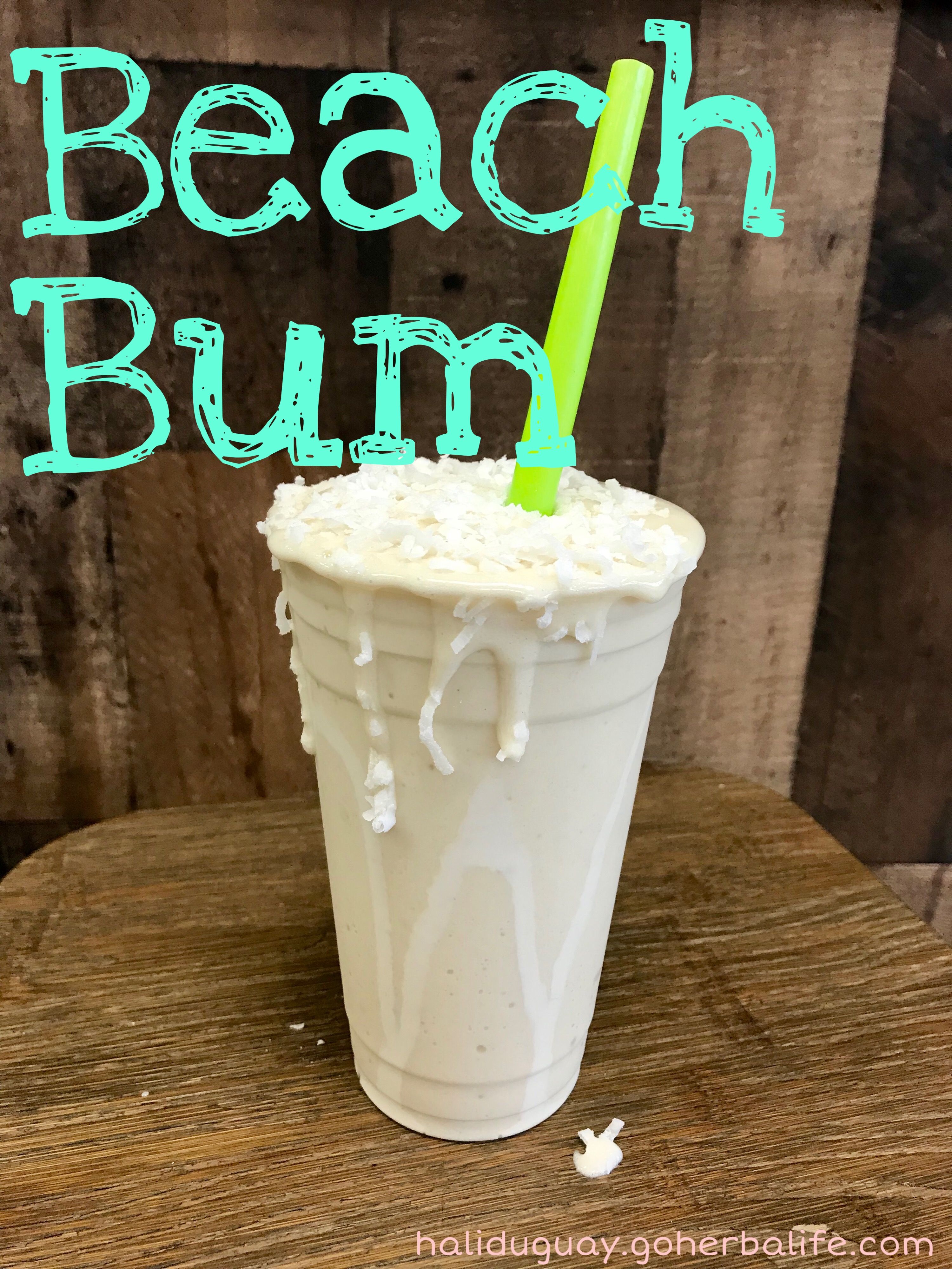 Herbalife shake with Myrtle Beach in the background