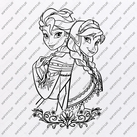Download Elsa and Anna Svg Files - Disney Princess Elsa and Anna ...