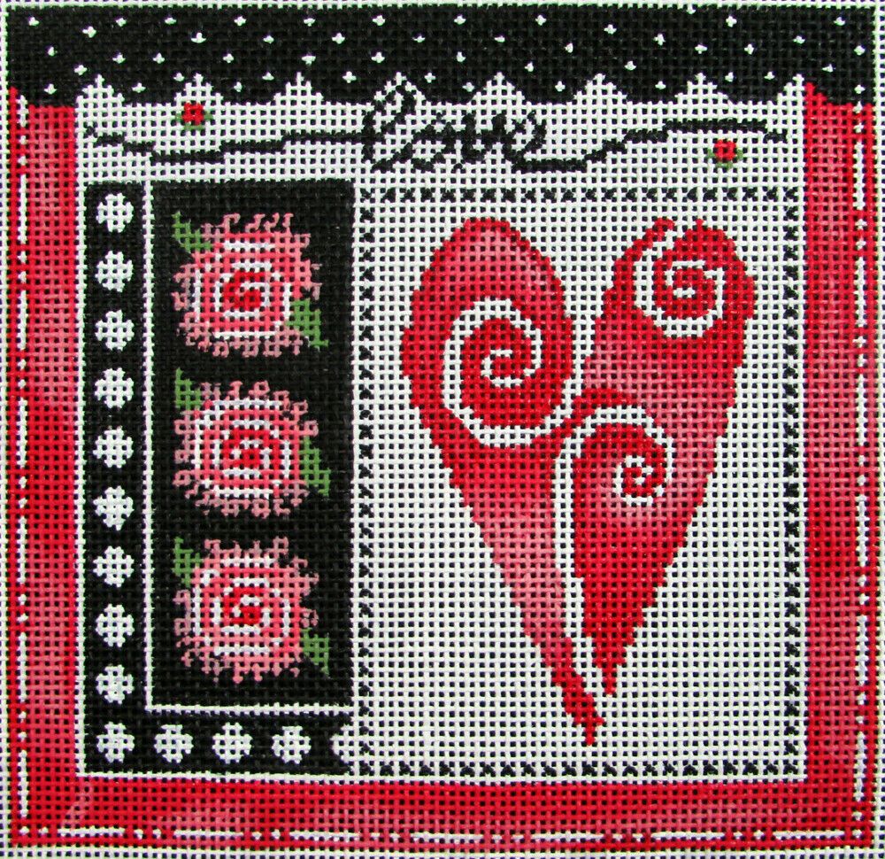 Pin on Needlepoint Hearts - Valentines