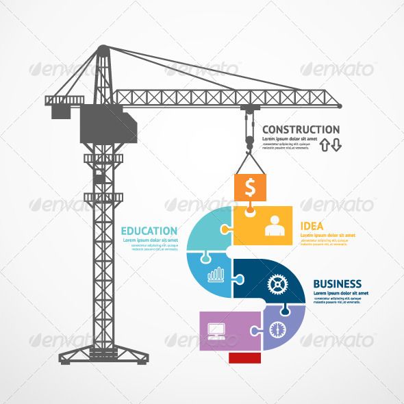 infographic template construction tower crane pinterest