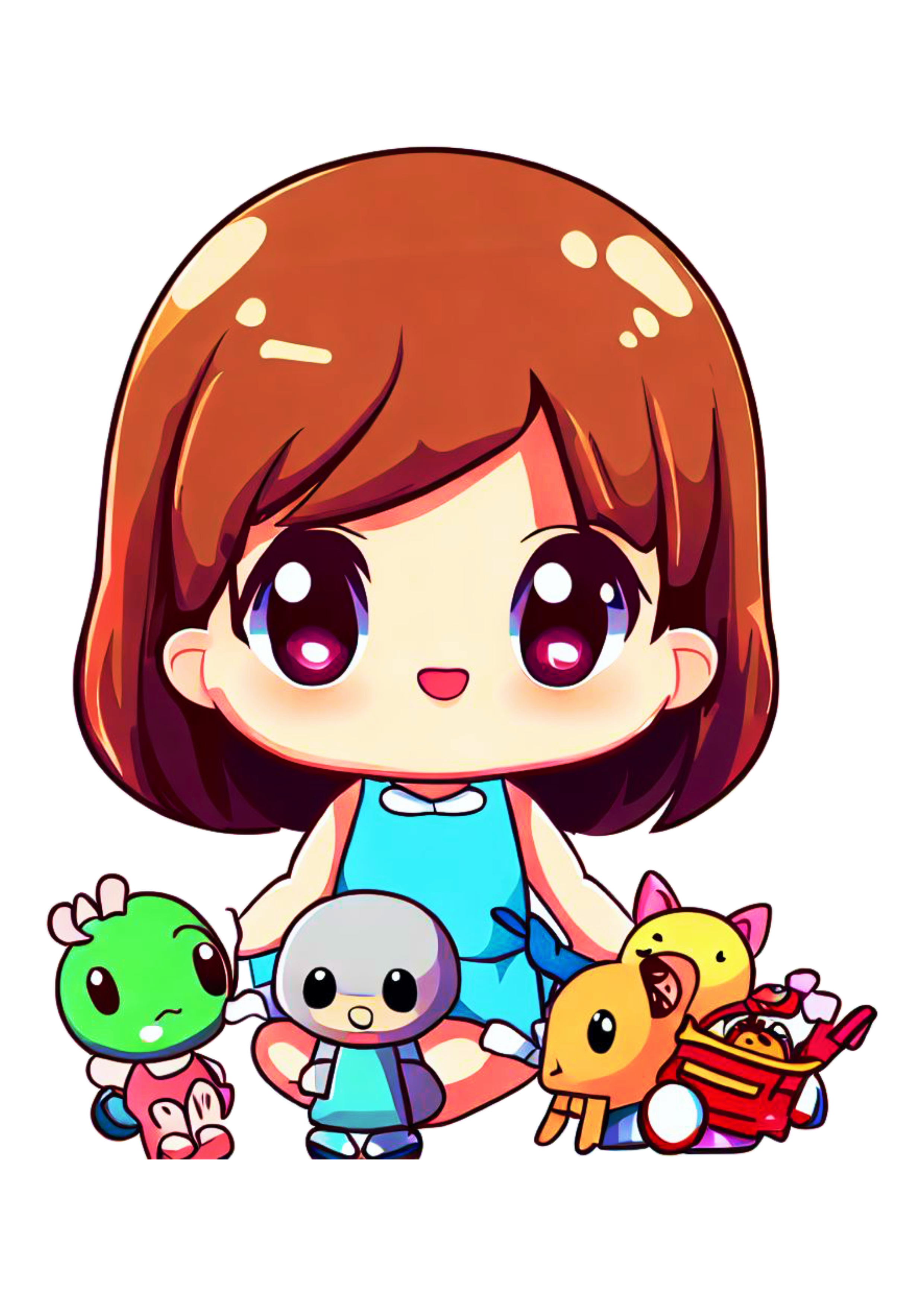 Branca de neve com lacinho desenho simples fofinho cute chibi
