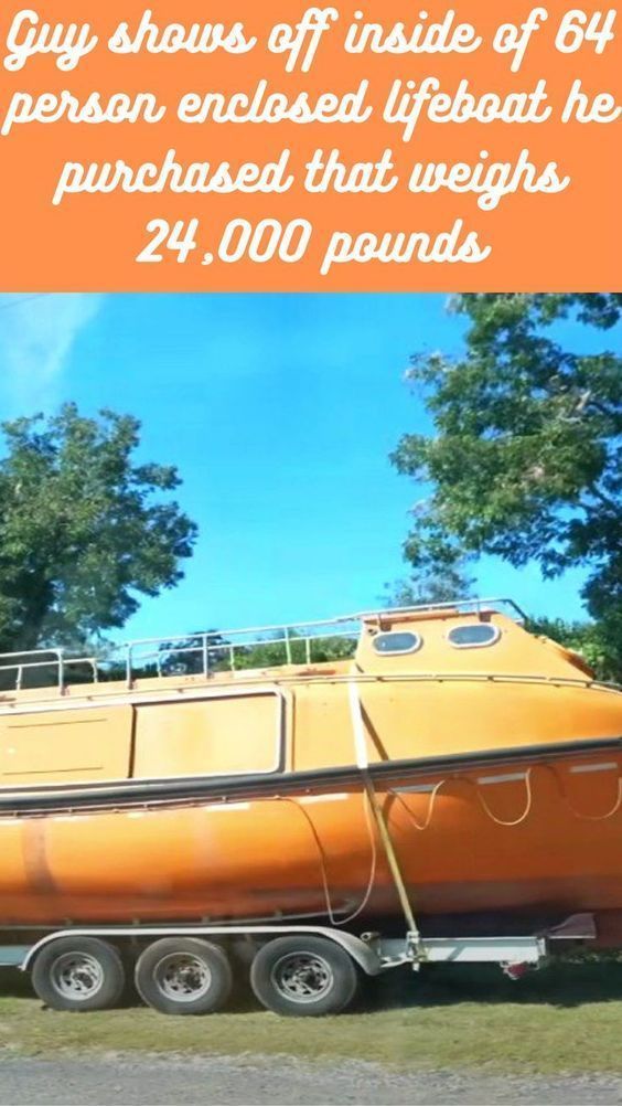 Guy Shows Off Inside Of 64 Person Enclosed Lifeboat He Purchased That Guy Shows Off Inside Of 64 Person Enclosed Lifeboat He Purchased That
