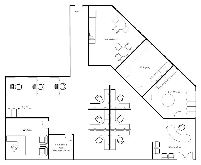 large home office layout