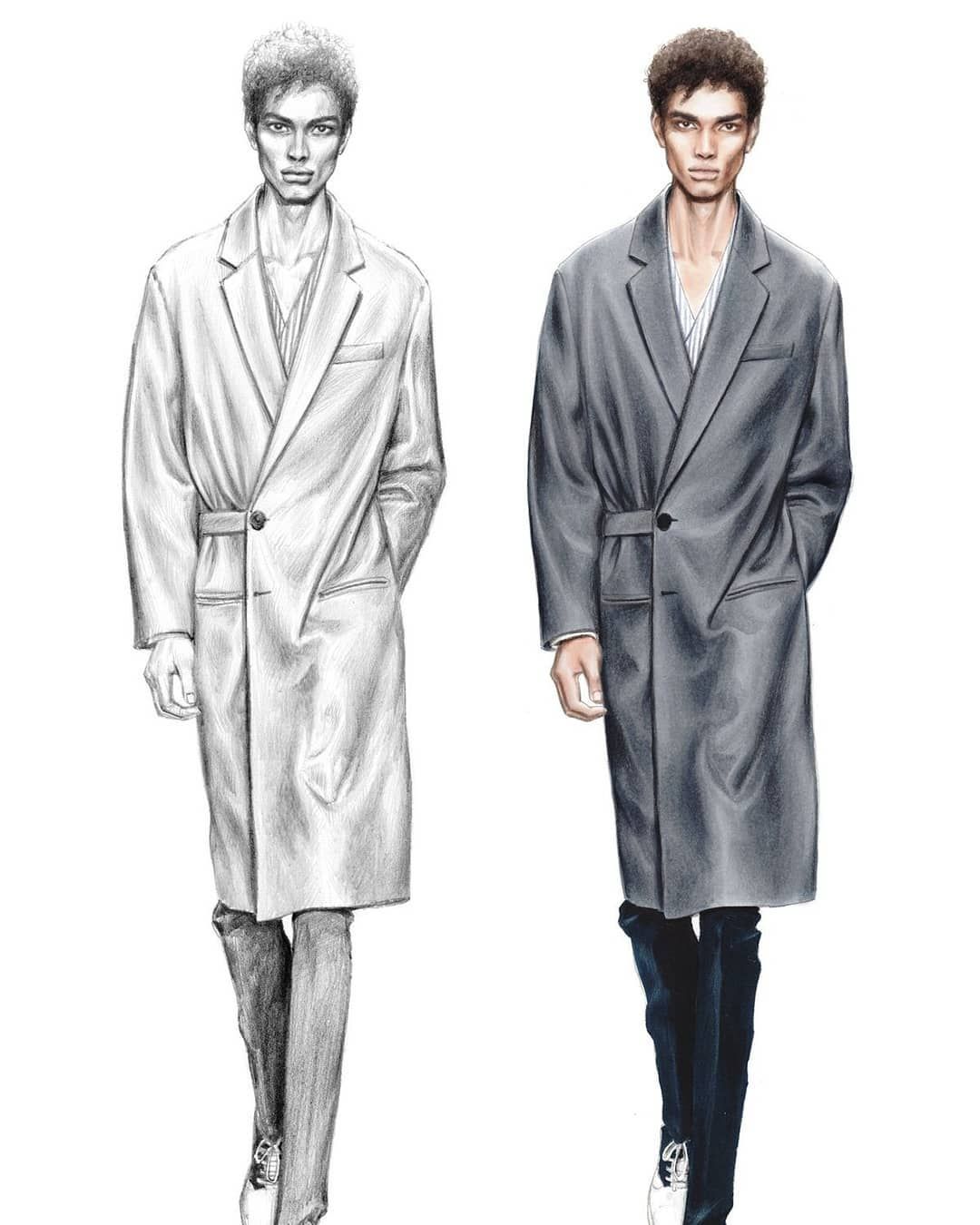 Homme on Instagram: “#fashionillustration by talented @fuchsiart ...