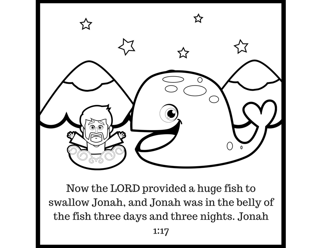 Download Jonah & the Whale Coloring Page | Christian printables ...