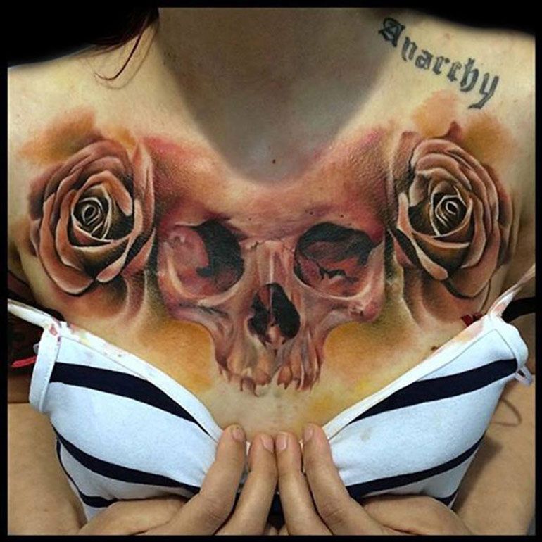 For A Cover Up Neck And Throat Stuff Tattoo Tattooed Throat Tattoo Rose Chest Tattoo Chest Tattoo