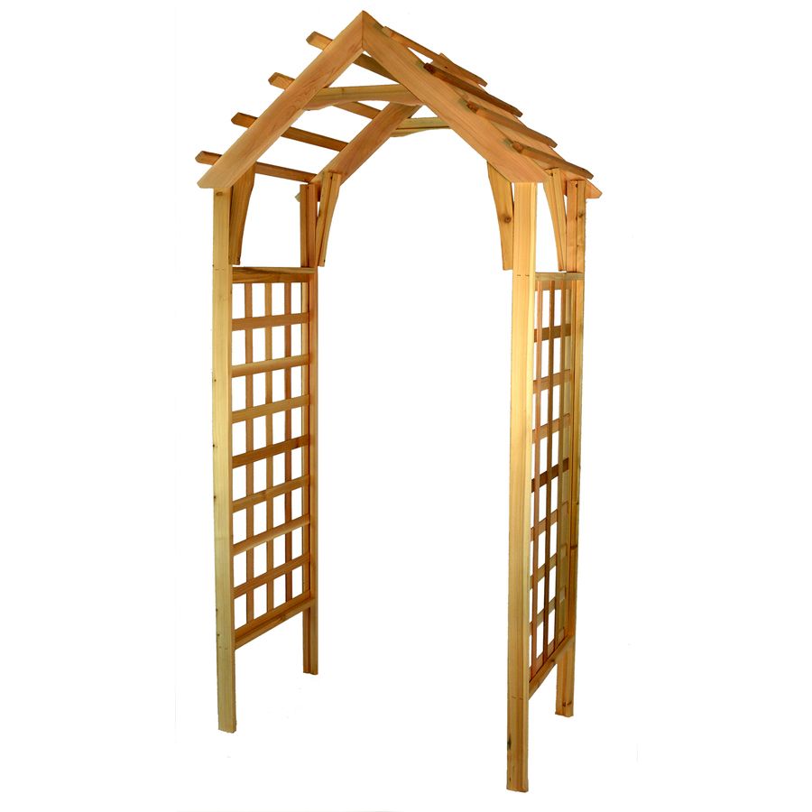 Garden Architecture 3 7 Ft W X 7 4 Ft H Natural Cedar Garden Arbor