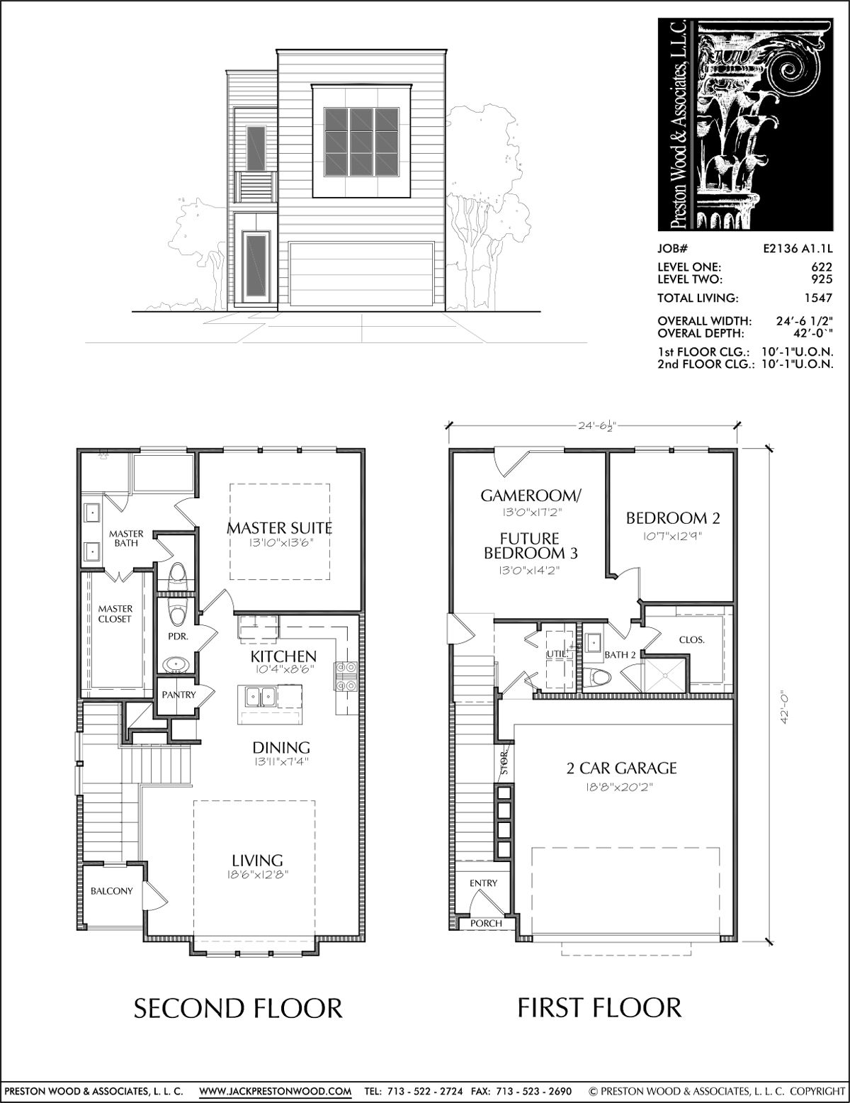 Townhome Plan E2136 A1 1 House Floor Plans Apartment Floor Plans Town House Floor Plan