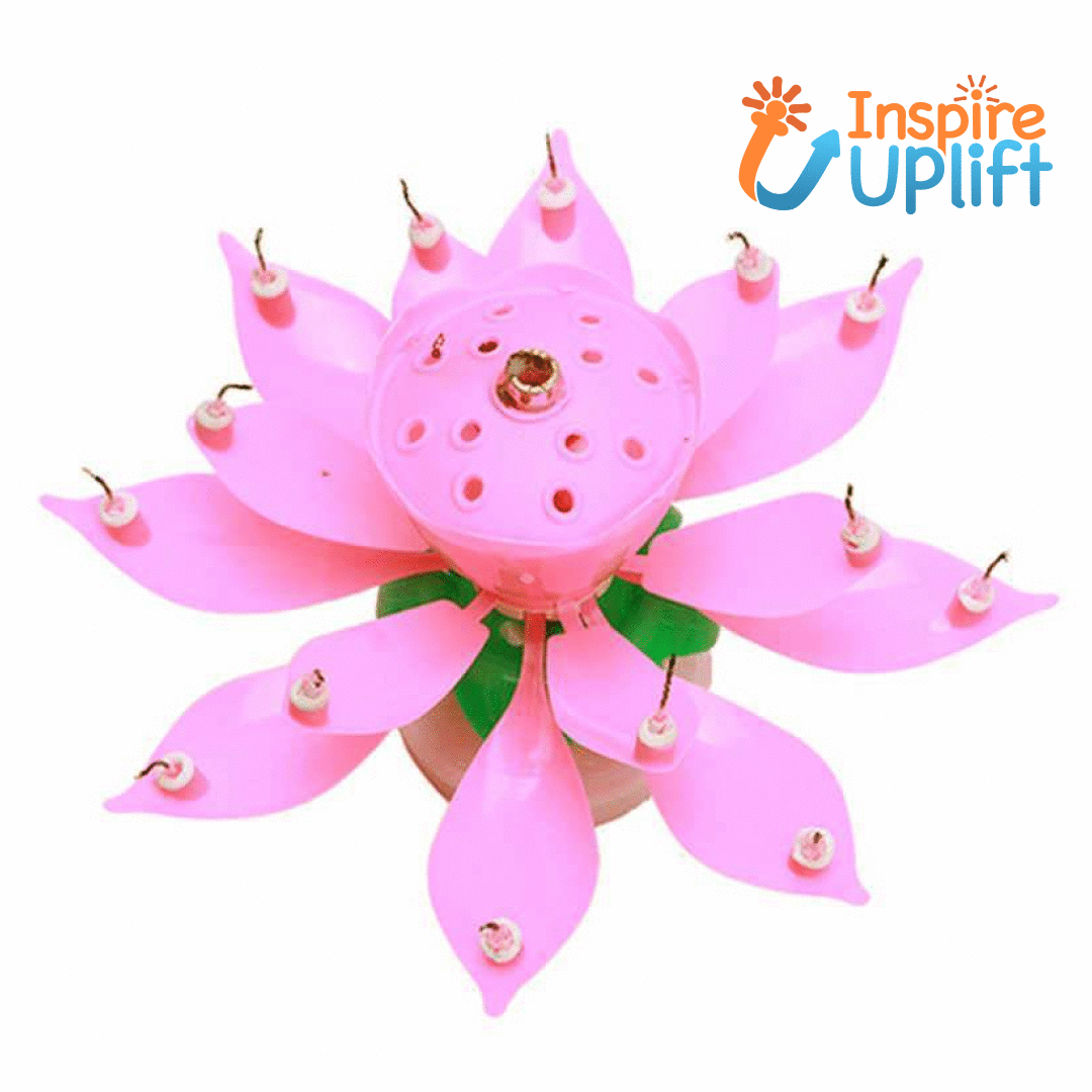 Blooming Musical Candle Flower Candle Lotus Flower Candle Happy Birthday Candles