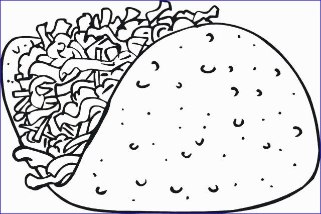 Wonderful Image of Taco Coloring Page entitlementtrapcom Food