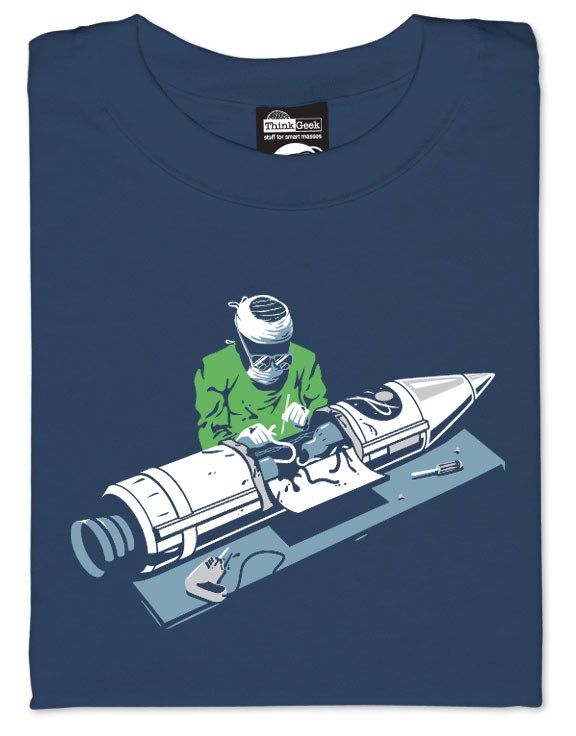 Rocket Surgeon T-Shirt - Slate, 2XL | Rocket surgeon, Think geek, Science nerd