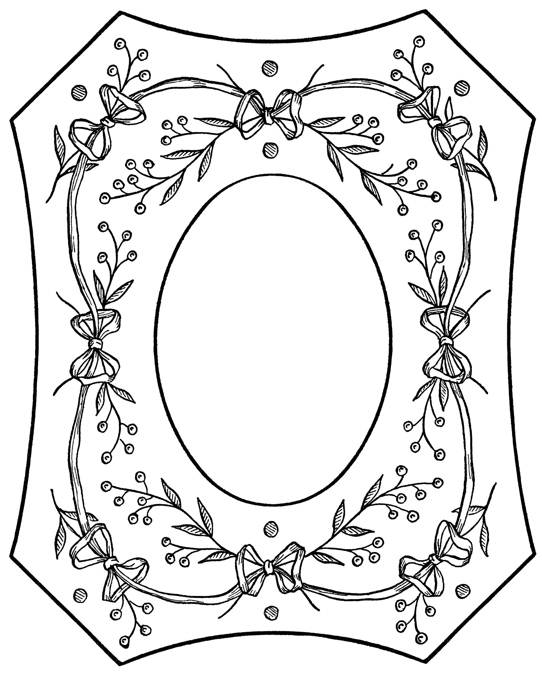 Download Berries and Bows Victorian Picture Frame | Embroidery ...