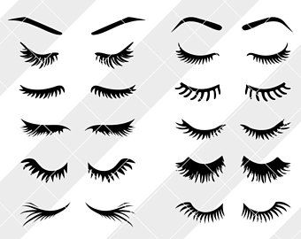 Download Set of 10 Eyelashes svg, eps, dxf, studio3, png, jpg ...