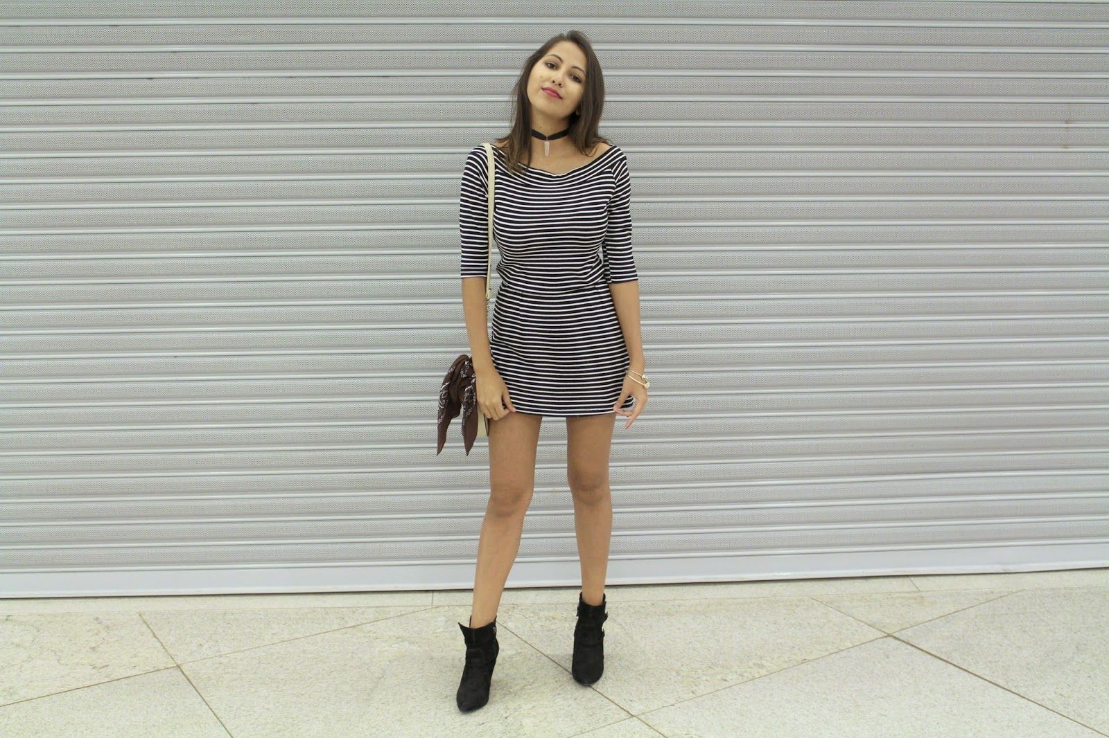 Como ser Diva | Look vestido listrado, Look com vestido, Vestido listrado
