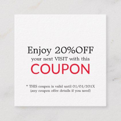 Minimal White Red Heart Beauty Discount Coupon | Zazzle.com | Best