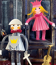 Basteln mit Papier: Ritter und Prinzessin Basteln Sie mit Papier den tapferen R...