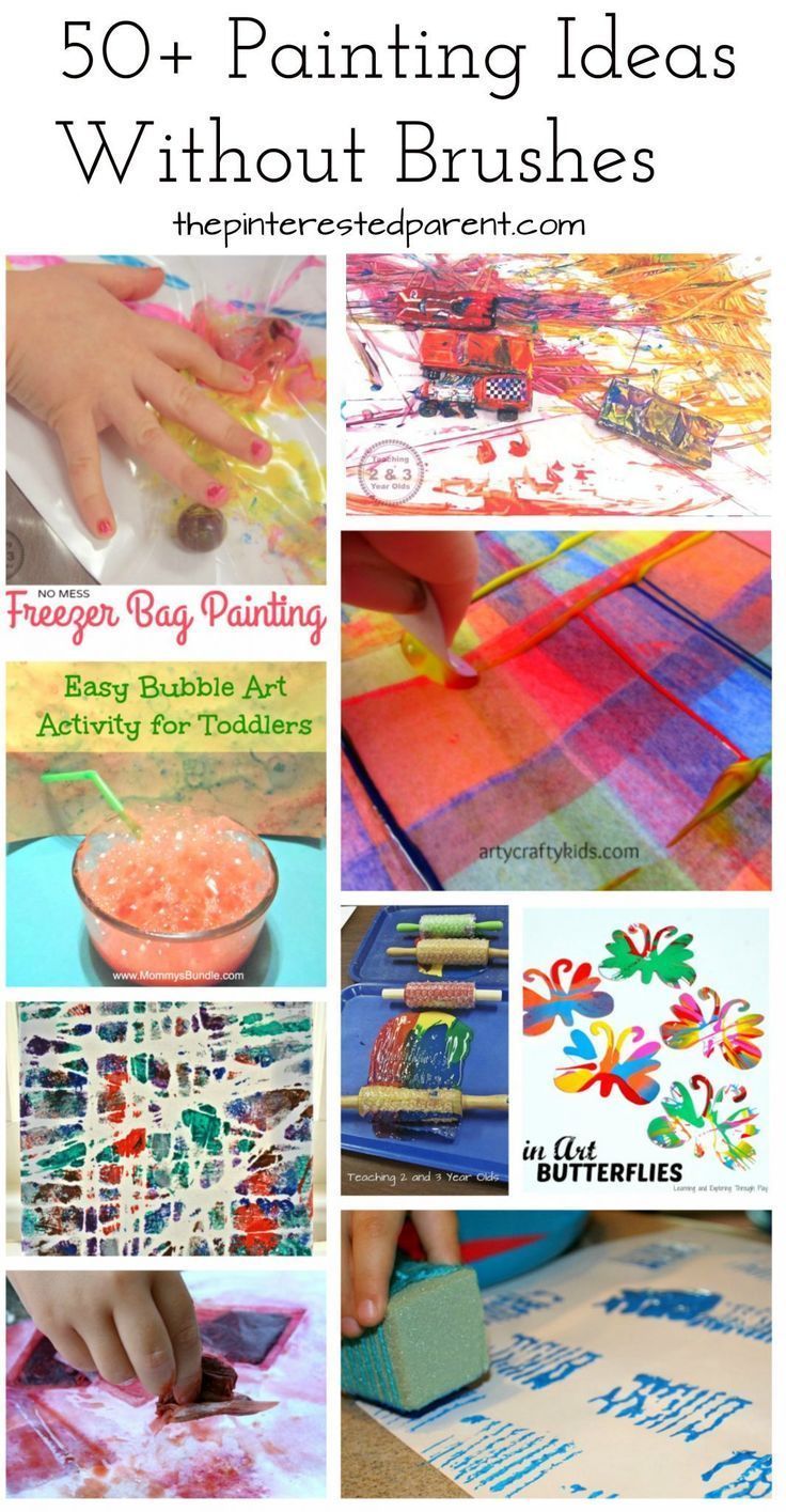 50 painting without brushes ideas art for kids pinterest