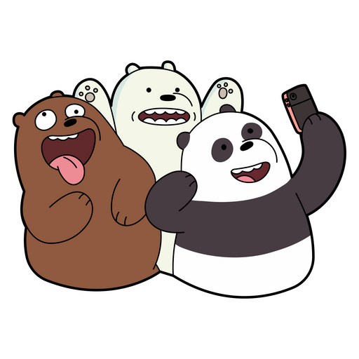 We Bare Bears Ice Bear Doing Sport Sticker