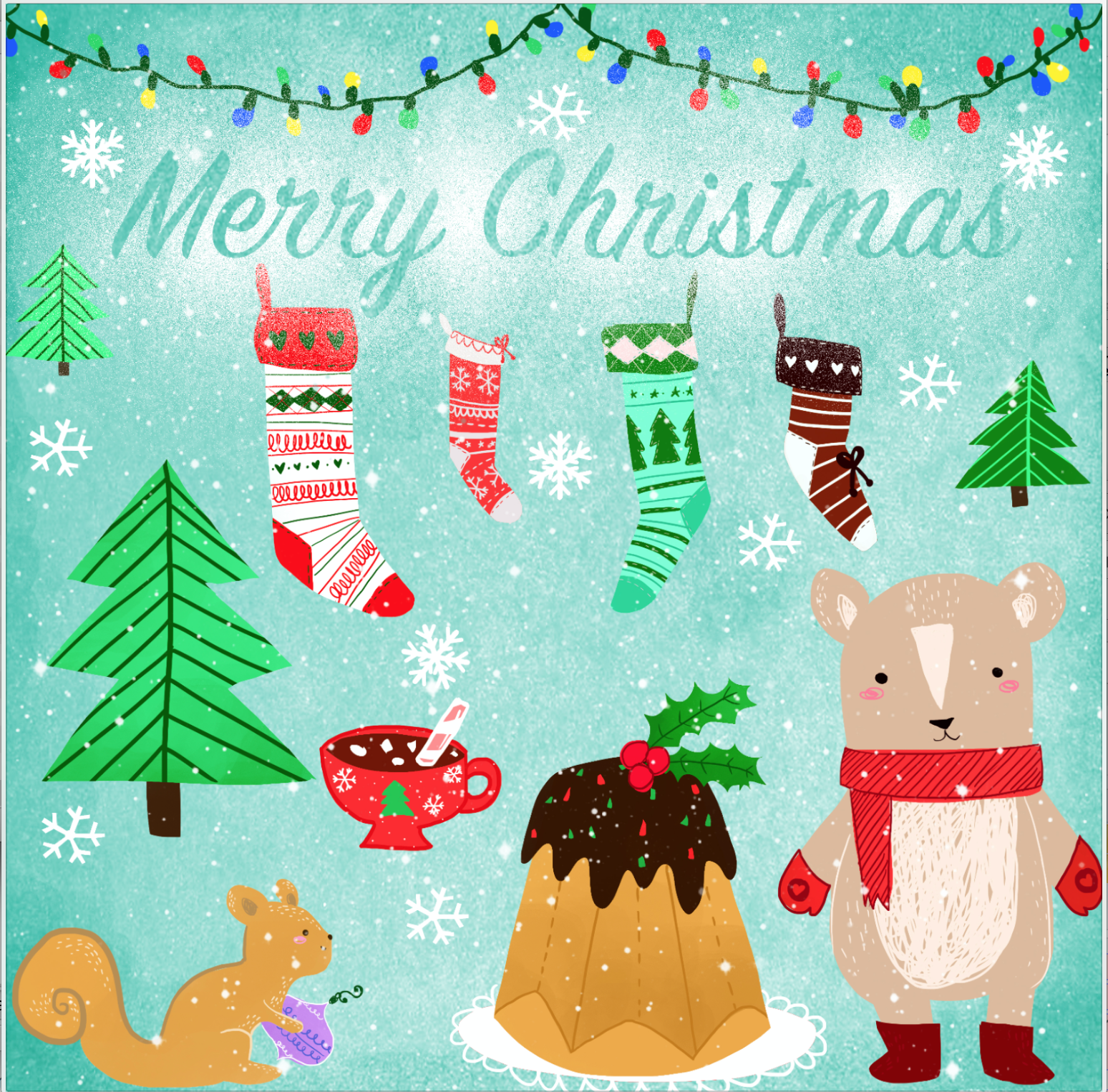A Beautifully Cheerful Christmas Card Design From Emanuela Mannello The A Beautifully Cheerful Christmas Card Design From Emanuela Mannello The